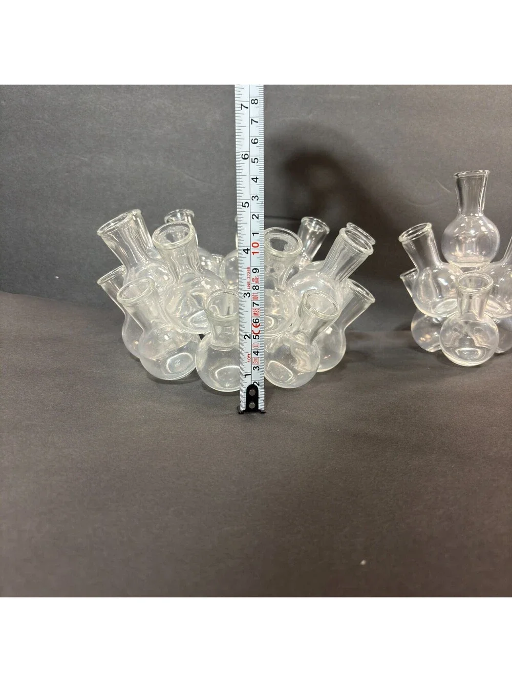 Vintage PROPAGATION STATION 25 Stacked Cluster Glass Bud Vases 3pcs Floral Desig